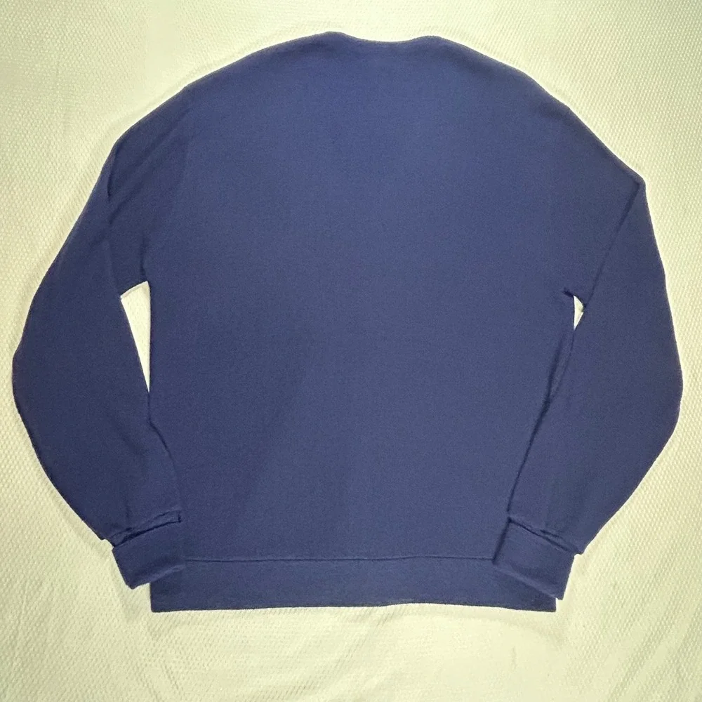 VTG 80's Izod Lacoste Navy Blue Cardigan Sweater Orlon Acrylic Big 1X USA Made